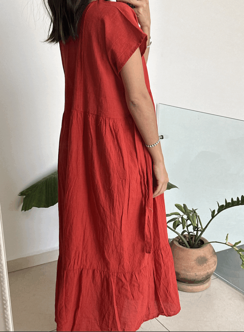 Vestido Orquidea Rojo - Imagen 4